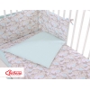 Babybettwäsche Set 5-tlg mit Moskitonetz - beige Blätter