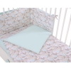 Babybettwäsche Set 5-tlg mit Moskitonetz - beige Blätter