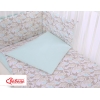 Babybettwäsche Set 5-tlg mit Moskitonetz - beige Blätter