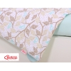 Babybettwäsche Set 5-tlg mit Moskitonetz - beige Blätter