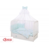 Babybettwäsche Set 5-tlg mit Moskitonetz - blau Schmetterlinge