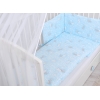 Babybettwäsche Set 5-tlg mit Moskitonetz - blaue Hasen