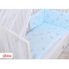 Babybettwäsche Set 5-tlg mit Moskitonetz - blaue Hasen