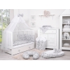Babybettwäsche Set 5-tlg mit Moskitonetz -Bubbles grau