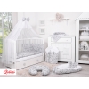 Babybettwäsche Set 5-tlg mit Moskitonetz -Bubbles grau