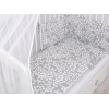 Babybettwäsche Set 5-tlg mit Moskitonetz -Bubbles grau