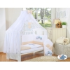 Babybettwäsche Set 5-tlg mit Moskitonetz - Eulen Bigi Zibi & Adele beige