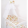 Babybettwäsche Set 5-tlg mit Moskitonetz - Faultiere beige