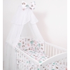 Babybettwäsche Set 5-tlg mit Moskitonetz - Füchse beige