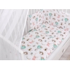 Babybettwäsche Set 5-tlg mit Moskitonetz - Füchse beige