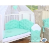 Babybettwäsche Set 5-tlg mit Moskitonetz für Babybett - Chic minze