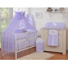 Baby Bettset 4-teilig mit Moskitonetz  Lila