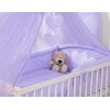 Babybettwäsche-Set 5-tlg mit Moskitonetz 90x120 - Hängende Herzen lila
