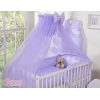 Babybettwäsche-Set 5-tlg mit Moskitonetz 90x120 - Hängende Herzen lila