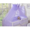 Babybettwäsche-Set 5-tlg mit Moskitonetz 90x120 - Hängende Herzen lila