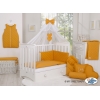 Babybettwäsche Set 5-tlg mit Moskitonetz- honiggelb