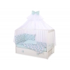 Babybettwäsche Set 5-tlg mit Moskitonetz - Igel mint