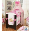Babybettwäsche Set 5-tlg mit Moskitonetz (L60) - Teddy Bär Barnaba rosa