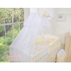 Babybettwäsche Set 5-tlg mit Moskitonetz - Little Prince/Princess creme