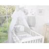 Babybettwäsche Set 5-tlg mit Moskitonetz - Little Prince/Princess grau