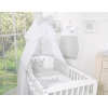 Babybettwäsche Set 5-tlg mit Moskitonetz - Little Prince/Princess grau