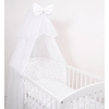 Babybettwäsche Set 5-tlg mit Moskitonetz - Mini Sternchen grau