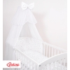 Babybettwäsche Set 5-tlg mit Moskitonetz - Mini Sternchen grau
