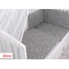 Babybettwäsche Set 5-tlg mit Moskitonetz - mini Sternchen weiß