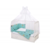 Babybettwäsche Set 5-tlg mit Moskitonetz - Minze Bäume
