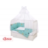Babybettwäsche Set 5-tlg mit Moskitonetz - Minze Bäume