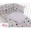 Babybettwäsche Set 5-tlg mit Moskitonetz - Minze Tierchen