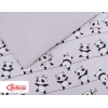 Babybettwäsche Set 5-tlg mit Moskitonetz - Panda grau