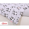Babybettwäsche Set 5-tlg mit Moskitonetz - Panda grau