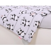 Babybettwäsche Set 5-tlg mit Moskitonetz - Panda grau