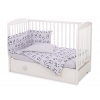 Babybettwäsche Set 5-tlg mit Moskitonetz - Panda grau