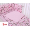 Babybettwäsche Set 5-tlg mit Moskitonetz - rosa Schmetterlinge