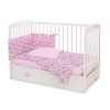 Babybettwäsche Set 5-tlg mit Moskitonetz - rosa Schmetterlinge