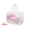 Babybettwäsche Set 5-tlg mit Moskitonetz - rosa Schmetterlinge