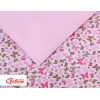 Babybettwäsche Set 5-tlg mit Moskitonetz - rosa Schmetterlinge