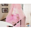 Babybettwäsche Set 5-tlg mit Moskitonetz (S60) - Gute Nacht rosa