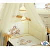 Babybettwäsche Set 5-tlg mit Moskitonetz (S60) - Teddy Bär Barnaba creme