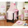 Babybettwäsche Set 5-tlg mit Moskitonetz (S60) - Teddy Bär Barnaba rosa