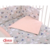 Babybettwäsche Set 5-tlg mit Moskitonetz - Schwäne grau