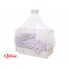 Babybettwäsche Set 5-tlg mit Moskitonetz - Schwalben rosa