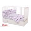 Babybettwäsche Set 5-tlg mit Moskitonetz - Schwalben rosa