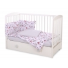 Babybettwäsche Set 5-tlg mit Moskitonetz - Schwalben rosa