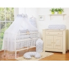 Babybettwäsche Set 5-tlg mit Moskitonetz - Simple Chevron grau