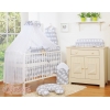 Babybettwäsche Set 5-tlg mit Moskitonetz - Simple Elefanten grau