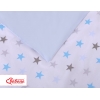Babybettwäsche Set 5-tlg mit Moskitonetz - Sternen grau -blau