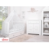 Babybettwäsche Set 5-tlg mit Moskitonetz - Wolken grau